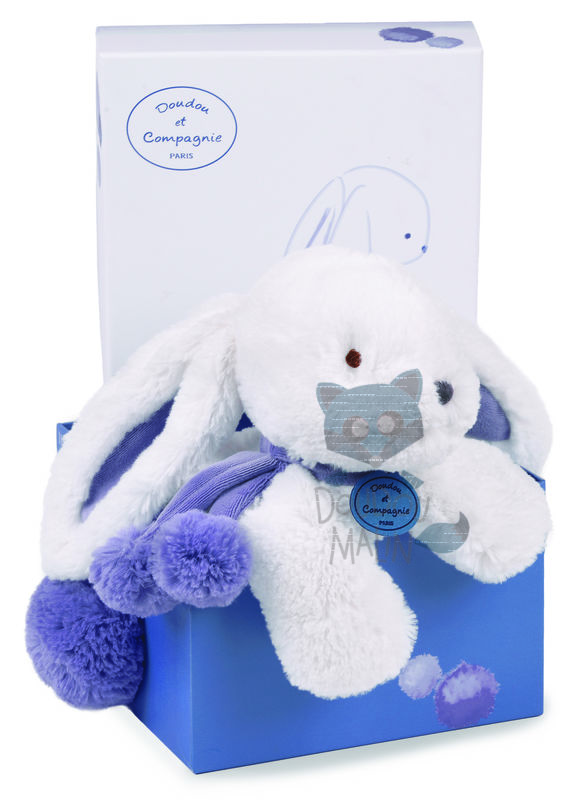  rabbit pompon soft toy purple lavander white 35 cm 